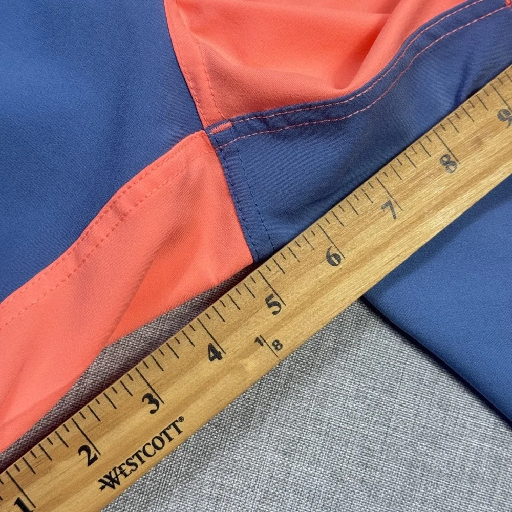 Huk Swim Trunks Shorts Mens 2XL Blue Orange Lined Drawstring Pockets Quick Dry